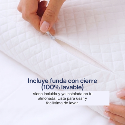 Funda con cierre, 100% lavable a maquina