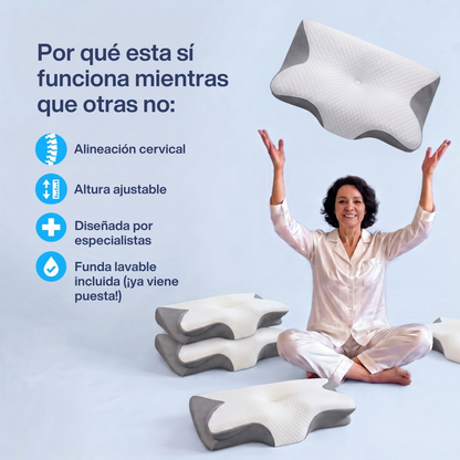 Por que la CerviFlex si funciona: alineacion, dos alturas y funda lavable