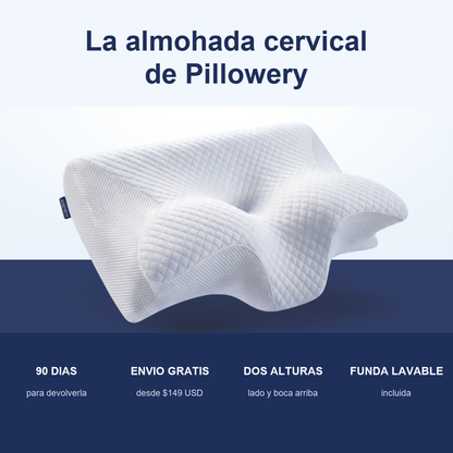 Almohada cervical CerviFlex en blanco