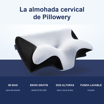 Almohada cervical CerviFlex en negro