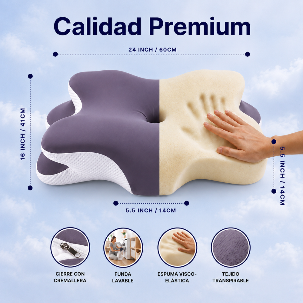 Medidas de la ErgoFlex: 60 x 41 cm y 14 cm de alto