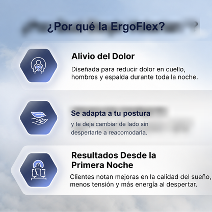 Por que la ErgoFlex: alivio de presion, adaptacion y descanso