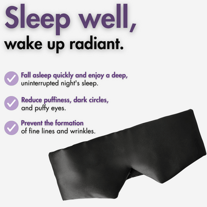 Pillowery Onyx Silk Sleep Mask™